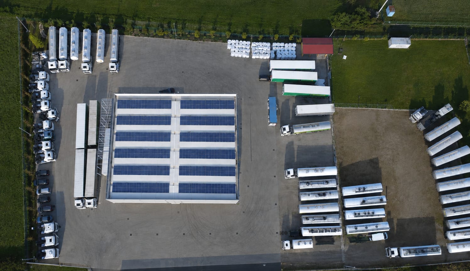 Vista aerea del piazzale logistico Dissegna